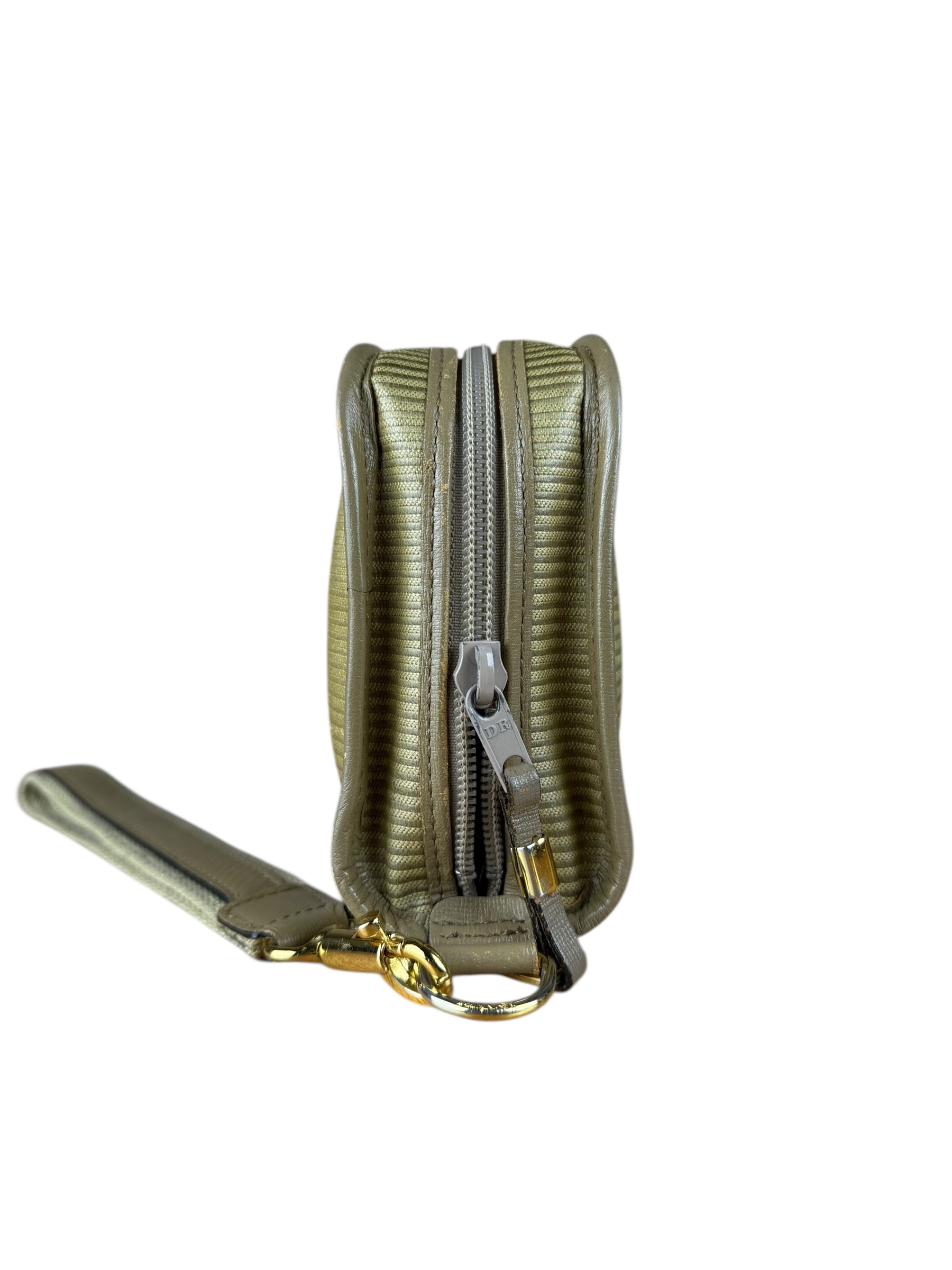 YSL Vintage Grey Leather Travel Pouch