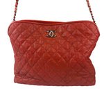 Chanel Red Caviar Quilted Leather French Riviera Hobo Bag 2011