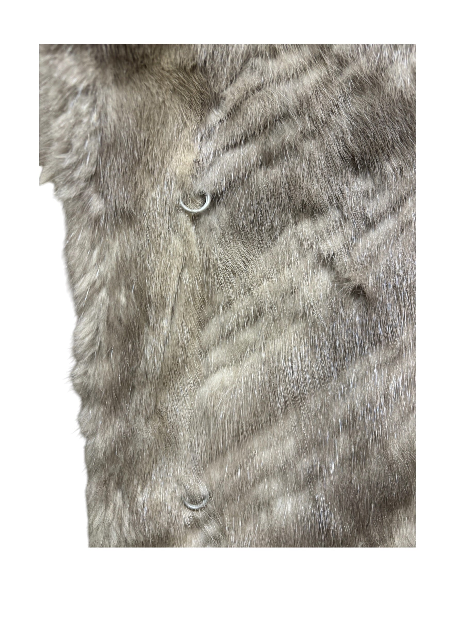 Shimizu Vintage Grey Mix Fur Long Coat
