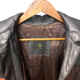 Fendi Brown Leather Trim Zucca Hooded Jacket