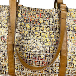 Fendi FF Floral Zucchino Shoulder Tote