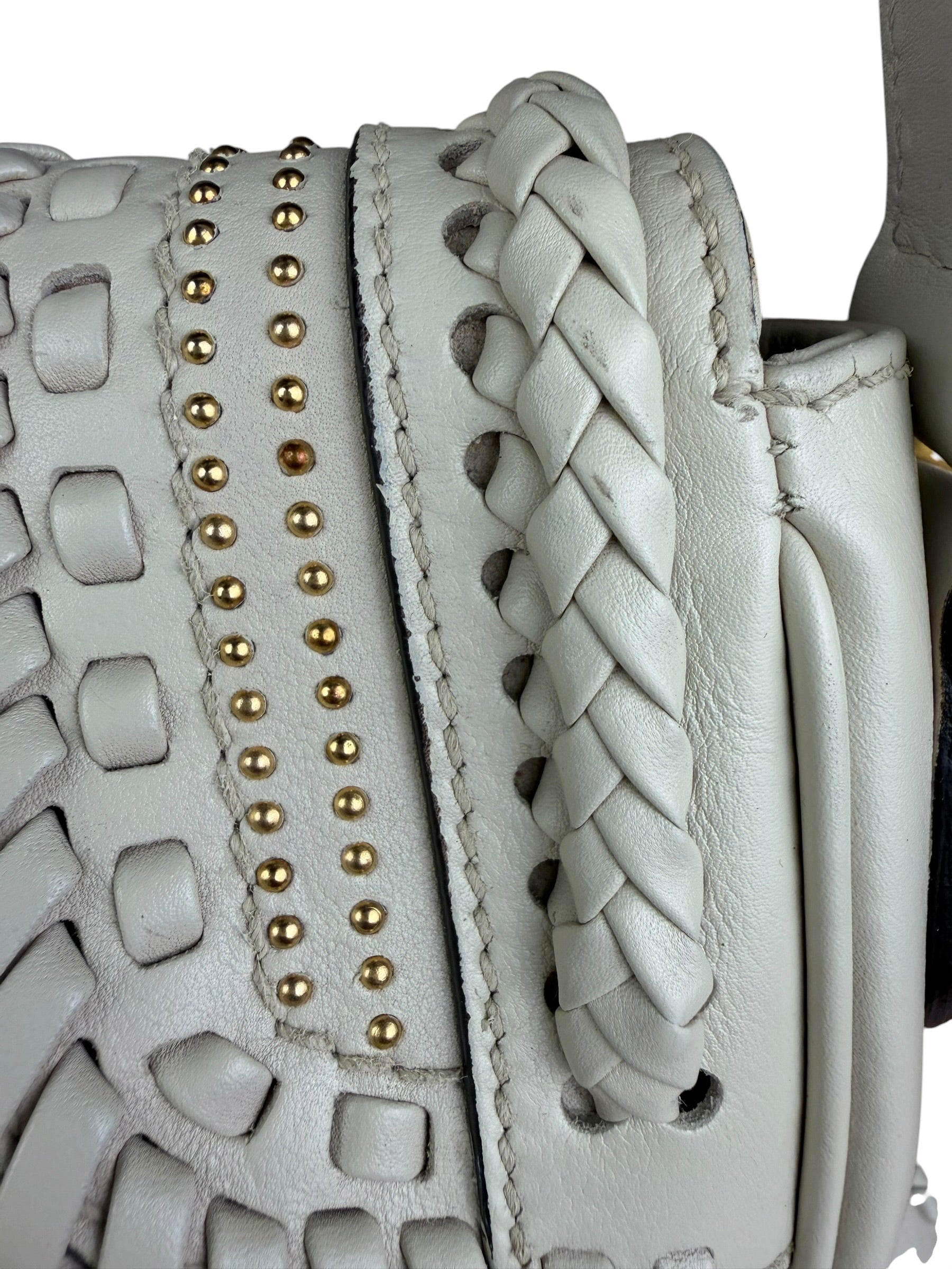 Gucci Limited Edition White Leather Marrakech Satchel Shoulder Bag