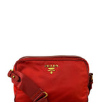 Prada Red Nylon Camera Crossbody Bag