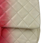Chanel Quilted Caviar Ivory/Pink Ombre Jumbo Flap 2013