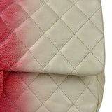 Chanel Quilted Caviar Ivory/Pink Ombre Jumbo Flap 2013