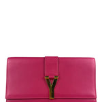 Saint Laurent Pink Leather Y Ligne Clutch