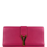 Saint Laurent Pink Leather Y Ligne Clutch