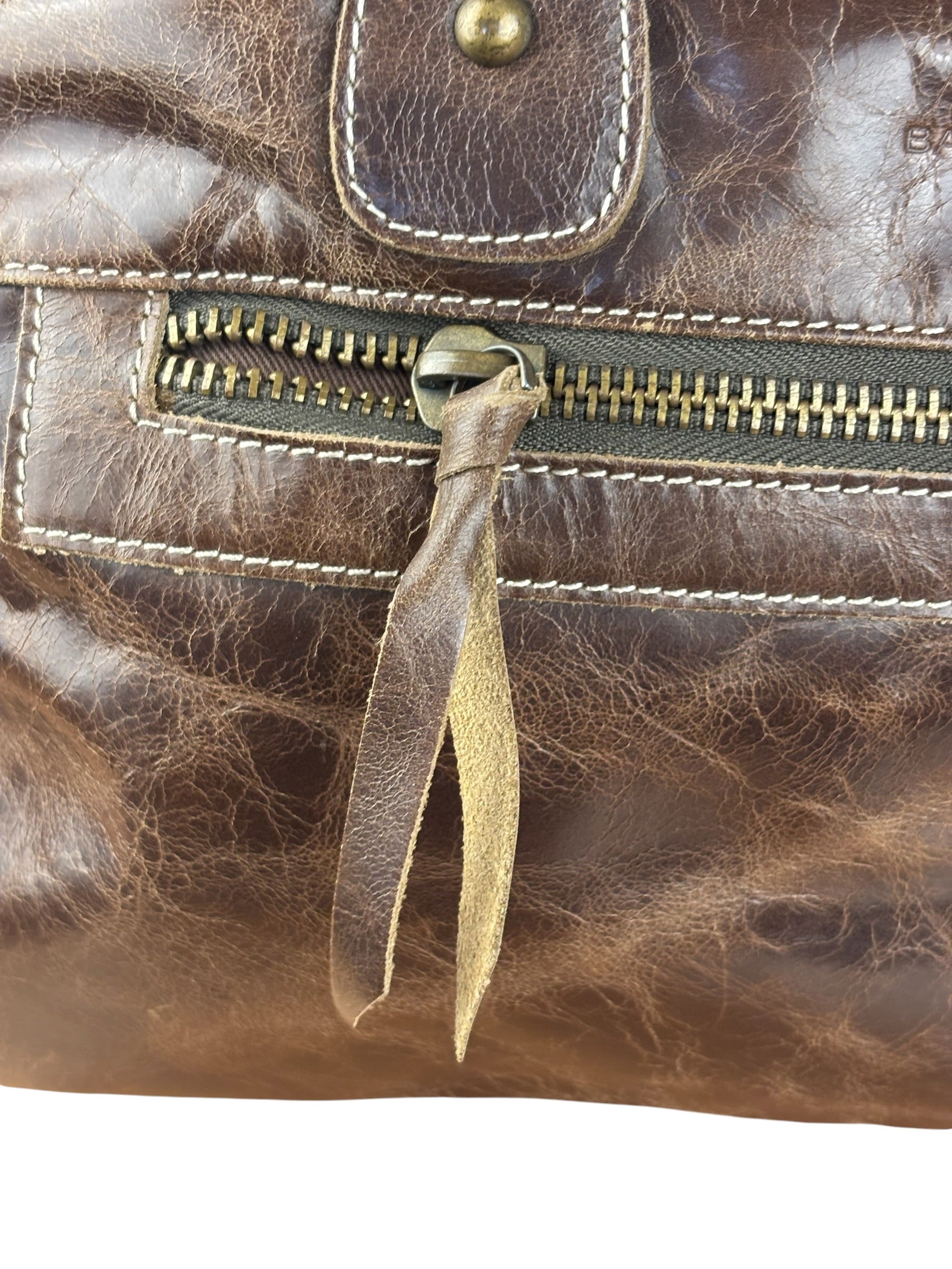Balenciaga Vintage Brown Leather Moto Handbag