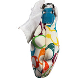 Coach Multicolor Leather Trim Scribble Hobo Bag