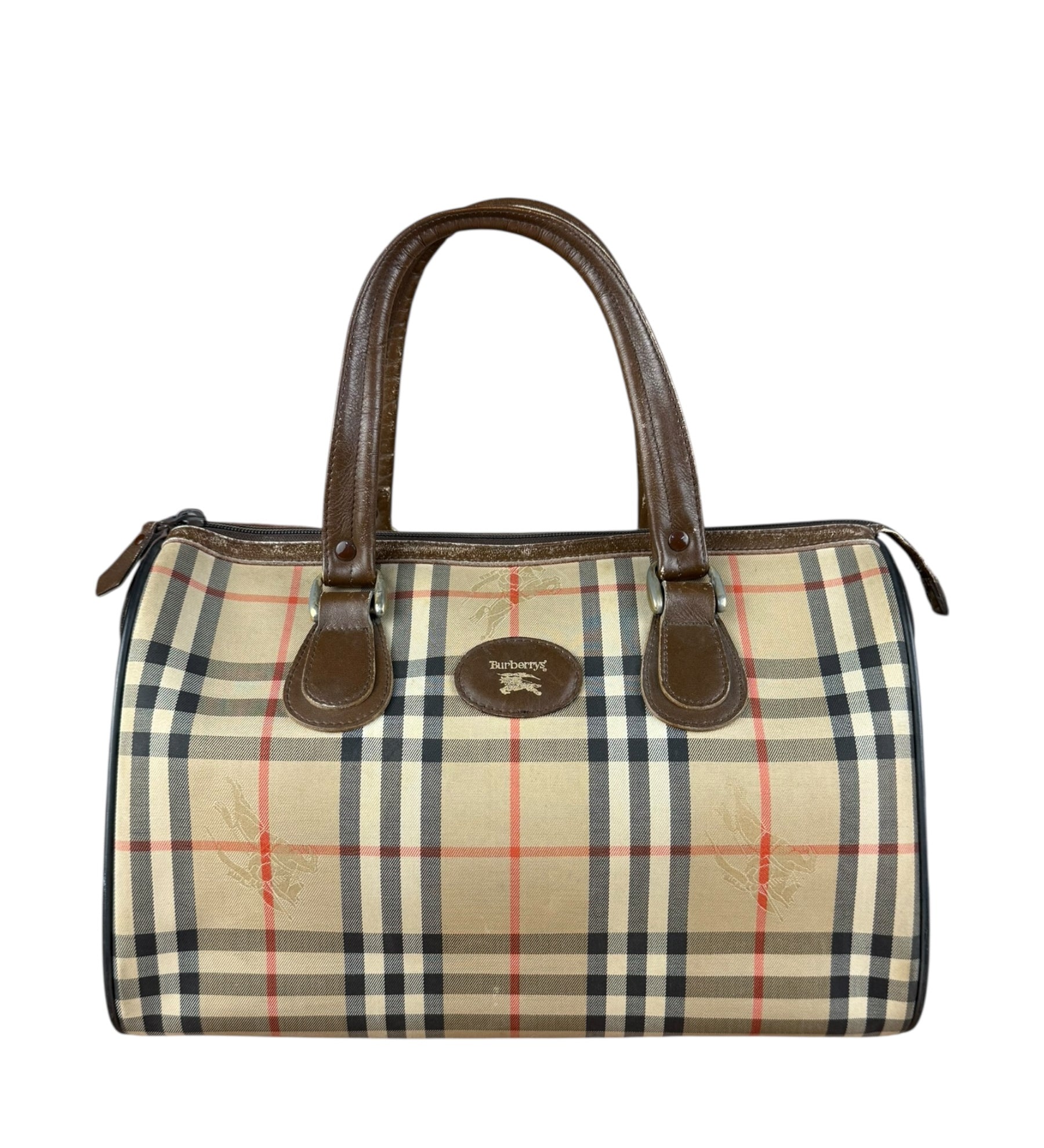 Burberry Vintage House Check Boston Bag