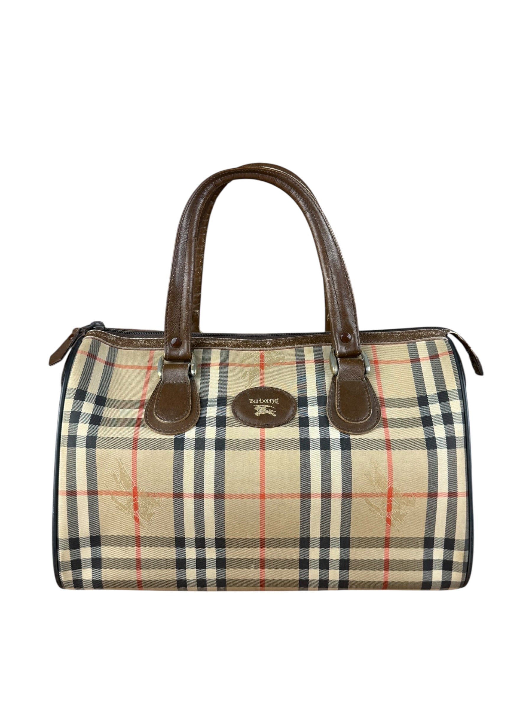 Burberry Vintage House Check Boston Bag