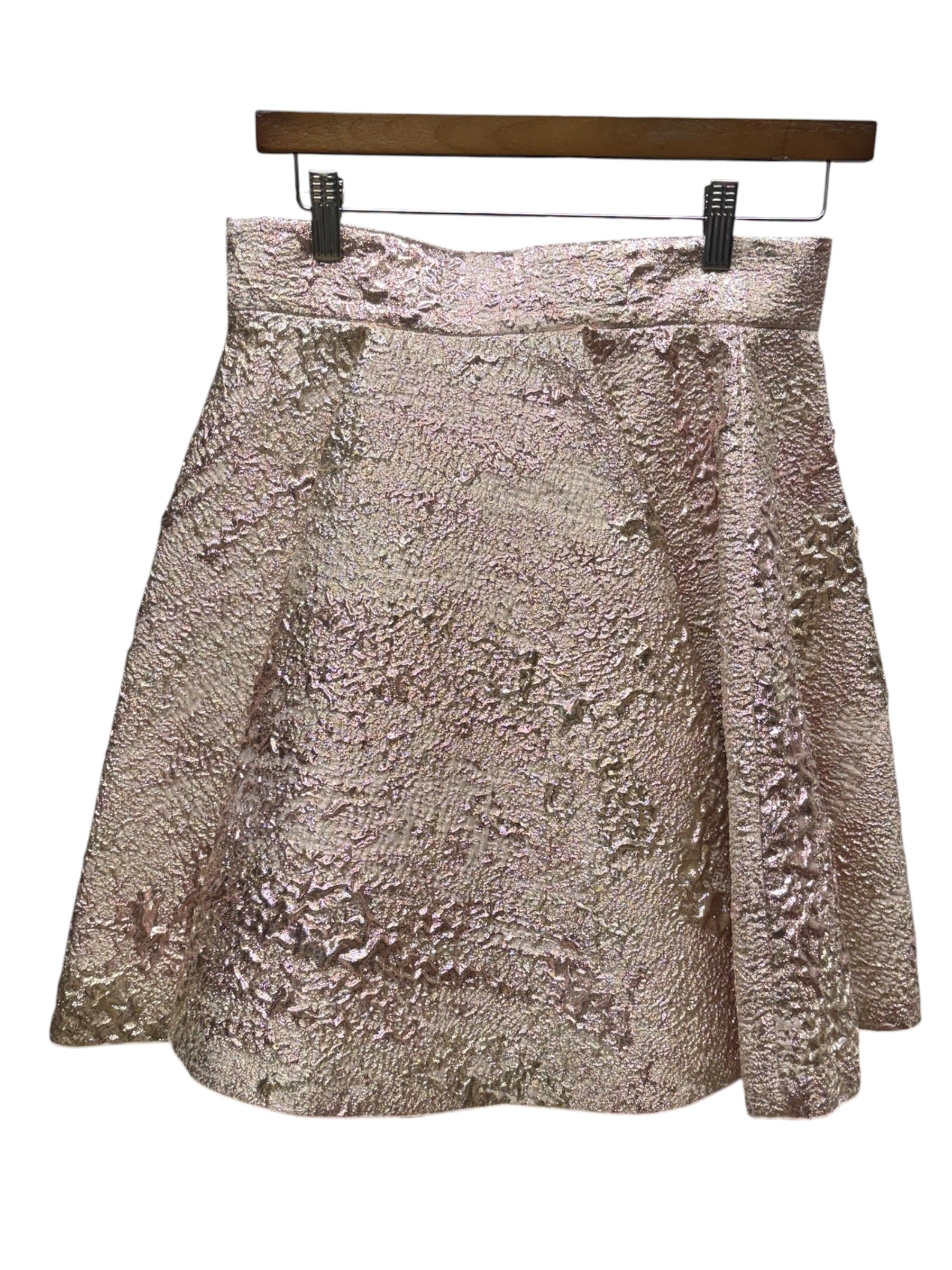 Dolce & Gabbana Metallic Cloque Short Skirt