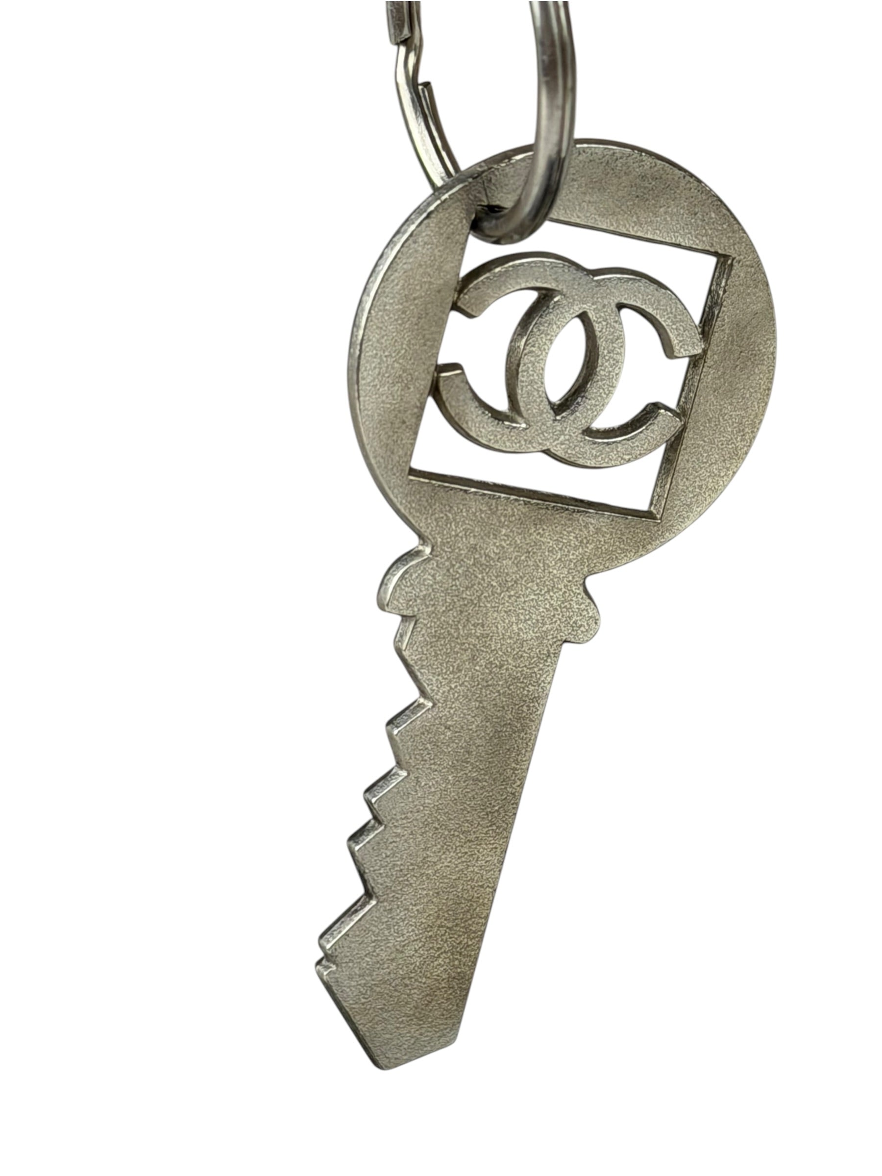 Chanel Coco Mark Nylon Strap Key Lanyard Blue