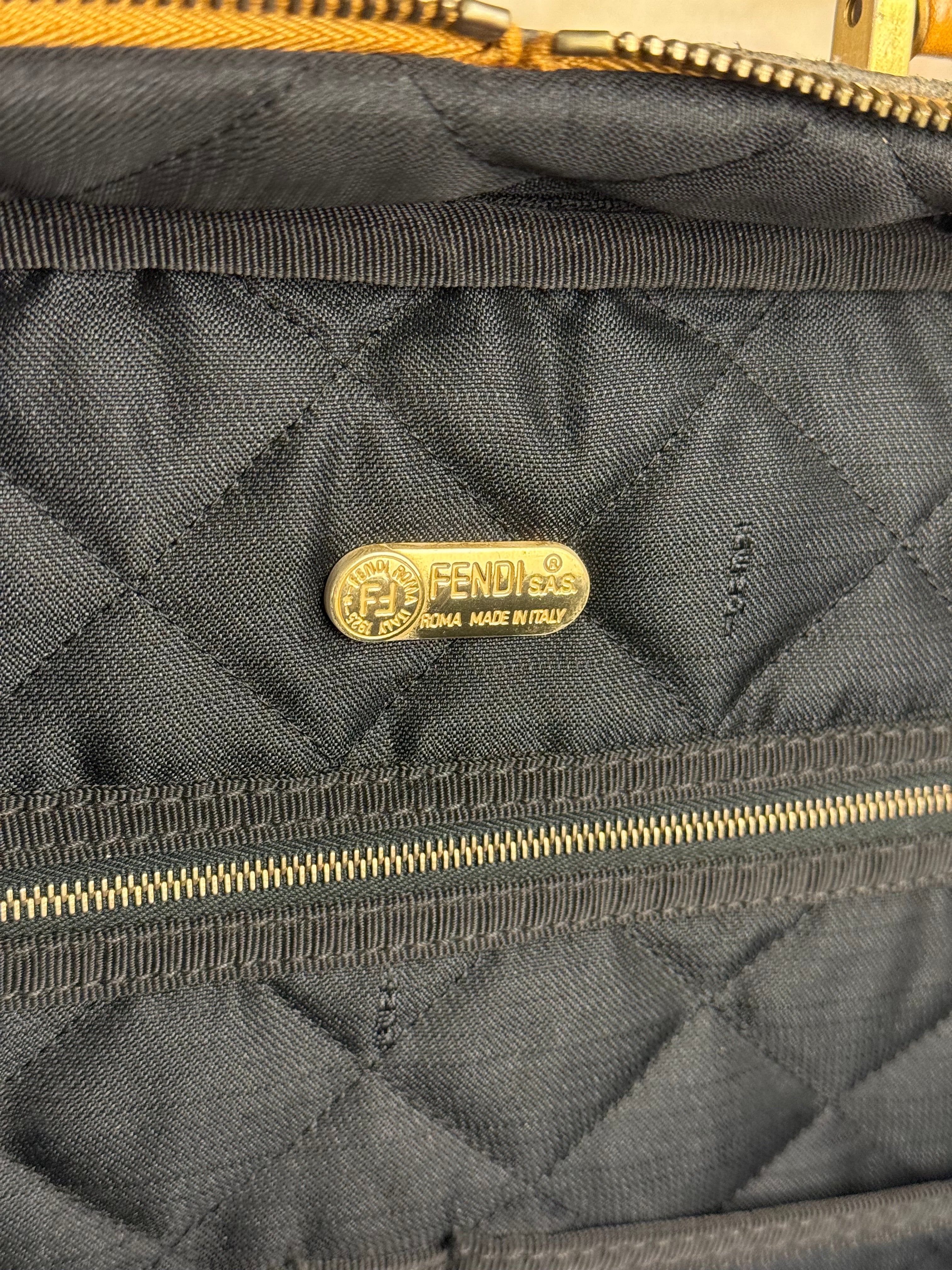 Fendi FF Vintage Striped Briefcase