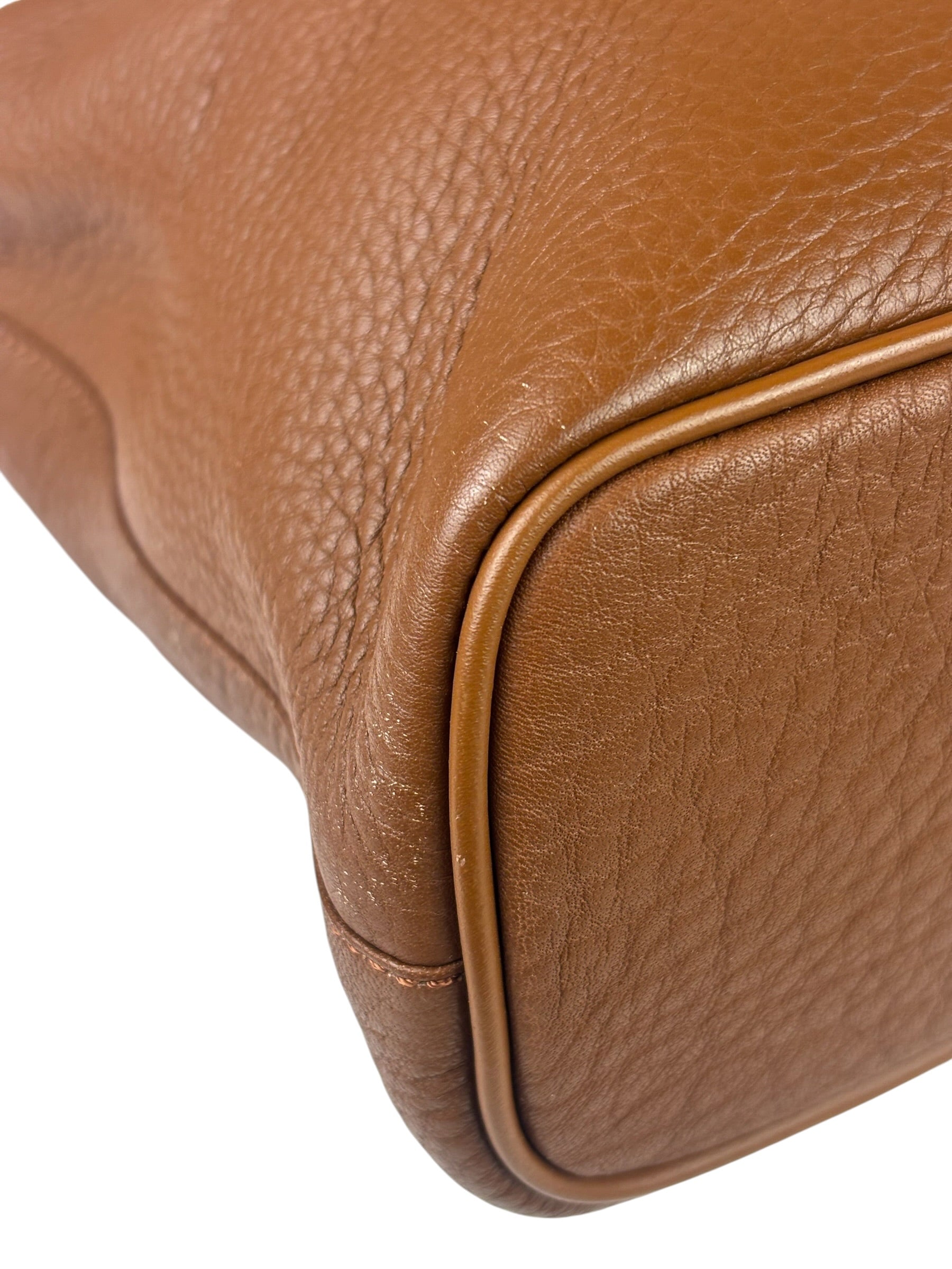 Burberry Vintage Tan Brown Leather Chestnut Shoulder Bag