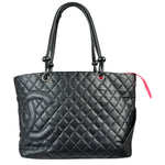 Chanel Black Quilted Calfskin Cambon Ligne Tote 2003