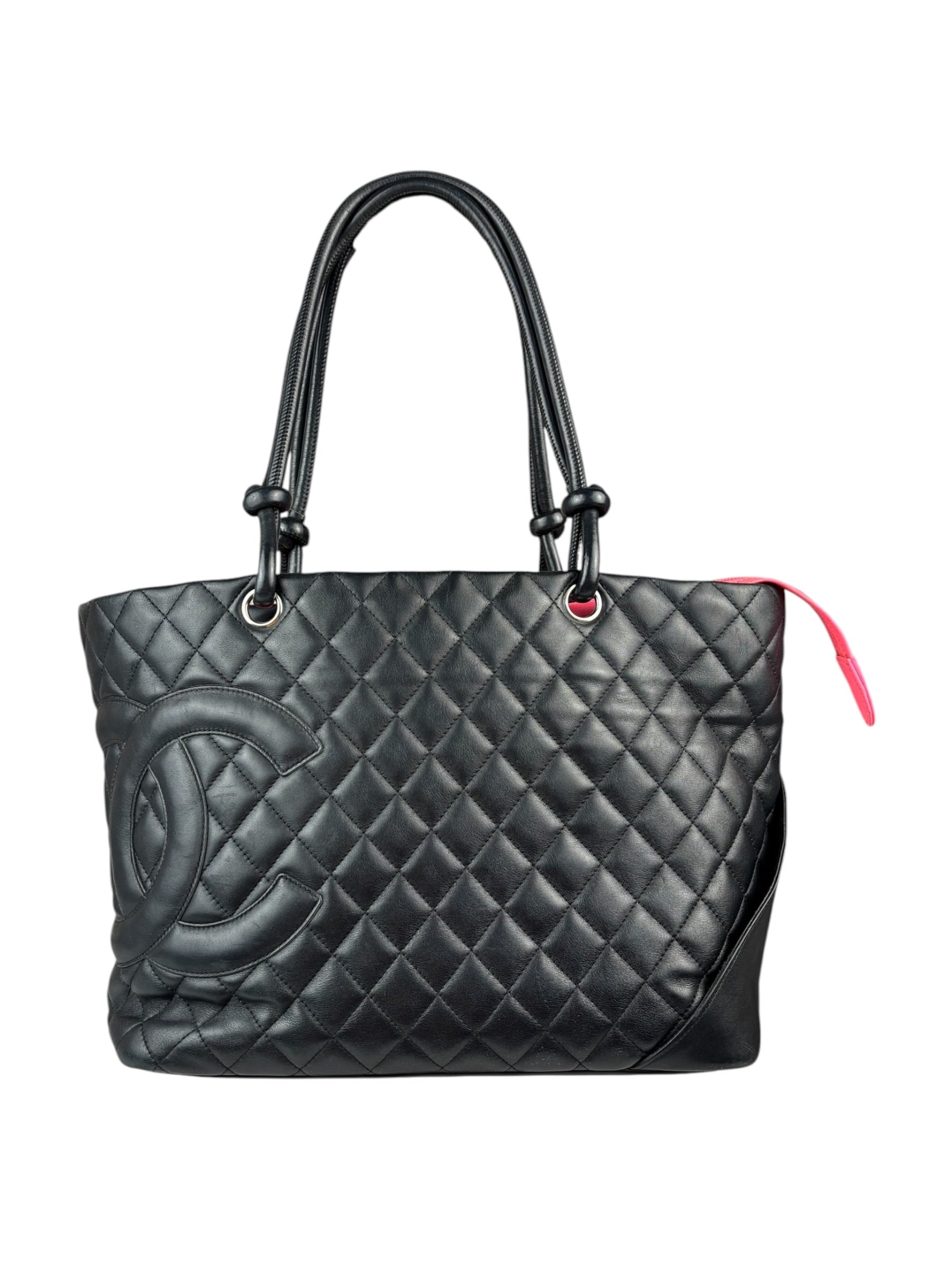 Chanel Black Quilted Calfskin Cambon Ligne Tote 2003