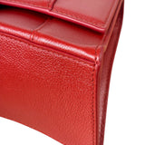 Balenciaga Red Leather Hourglass Small Two-Way Bag