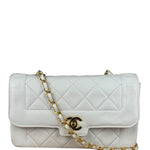 Chanel White Lambskin Diana Bijoux Flap 1992