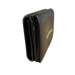 Balenciaga Black Neon Logo Compact Wallet