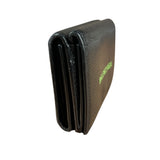 Balenciaga Black Neon Logo Compact Wallet