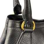 Prada Black Leather Vitello Daino 2Way Handbag