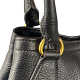 Prada Black Leather Vitello Daino 2Way Handbag
