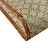 Celine Brown Leather Macadam Pouch