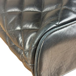 Chanel Vintage Black Quilted Leather Chain Tote/Shoulder Bag 1999