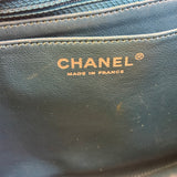 Chanel Teal Blue Jersey Large Flap Bag 2009
