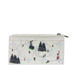 Louis Vuitton White Leather Ski Double Card Holder