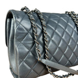 Chanel Dark Grey Quilted Leather Loop Flap Bag 2014