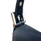 Fendi FF Wave Buckle Denim Baguette