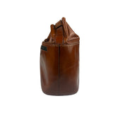 Celine Vintage Brown Leather Cinch Bucket Crossbody Bag