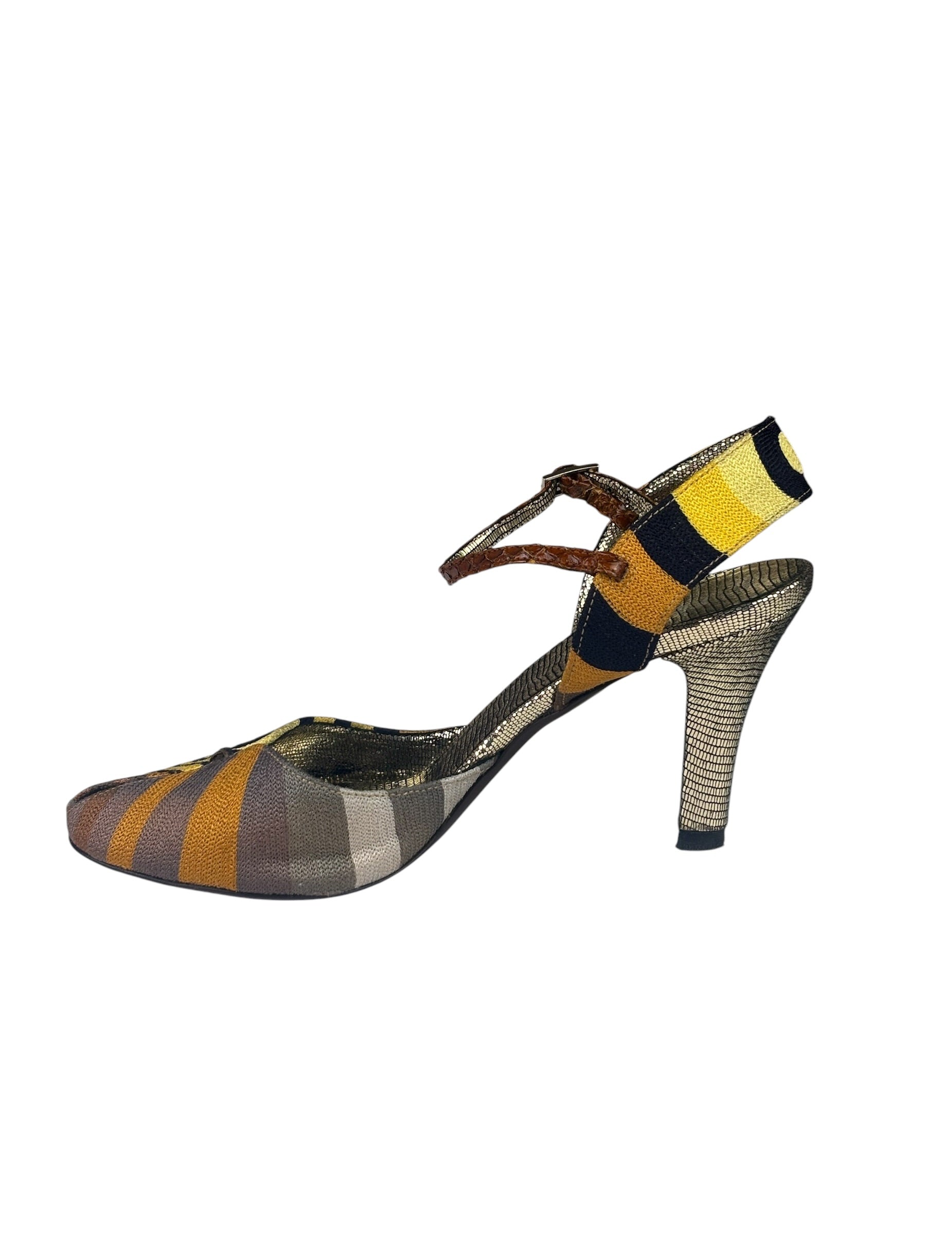 Fendi Vintage Embroidered Heels