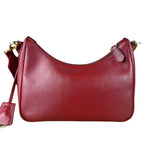 Prada Re-Edition Saffiano Leather Shoulder Bag Red