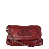 Chanel Red Quilted Leather Chain Shoulder Bag 2007