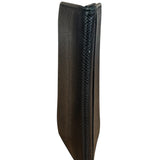 Bvlgari Black Grained Leather Bifold Card Holder