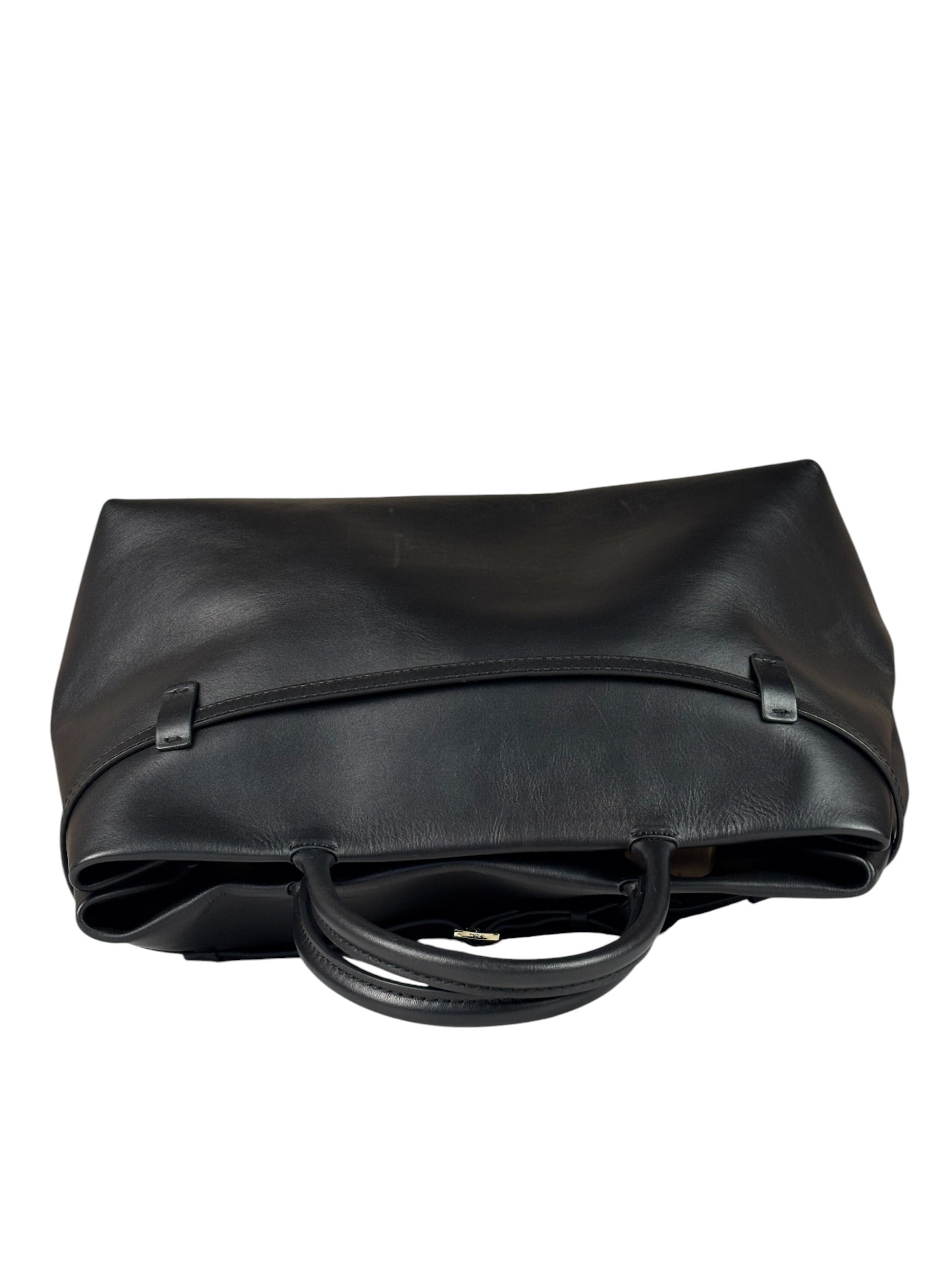 Manu Atelier Black Leather Le Cambon 35 Tote