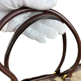 Prada Vintage Jacquard Logo Tote Brown