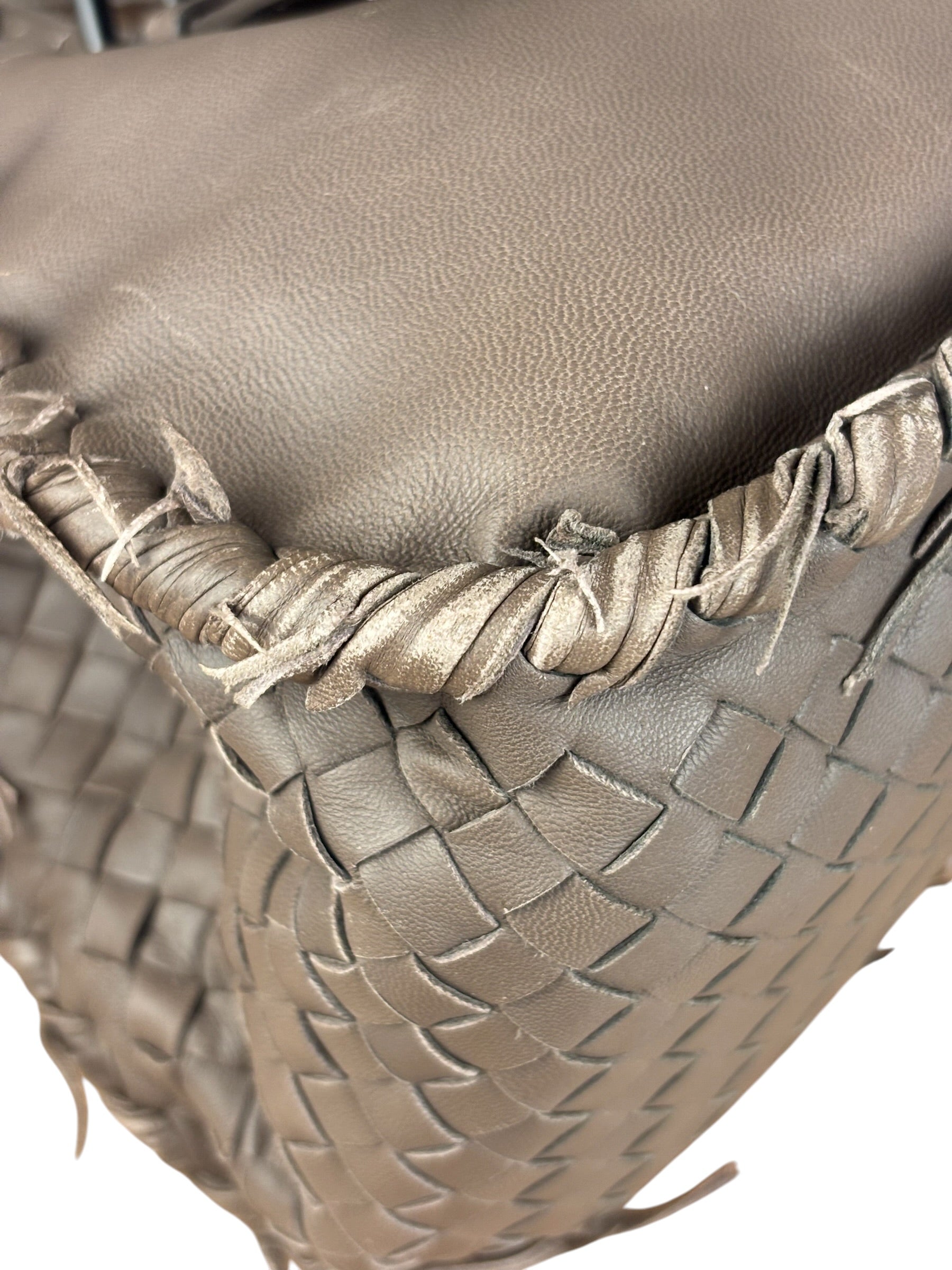 Bottega Veneta Intrecciato Leather Fringe Handbag
