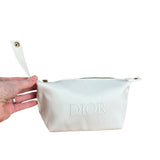 Dior Beauty White Canvas Mini Pouch