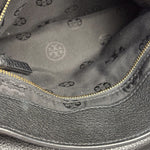 Tory Burch Black Marion Whipstitch Flap Shoulder Bag