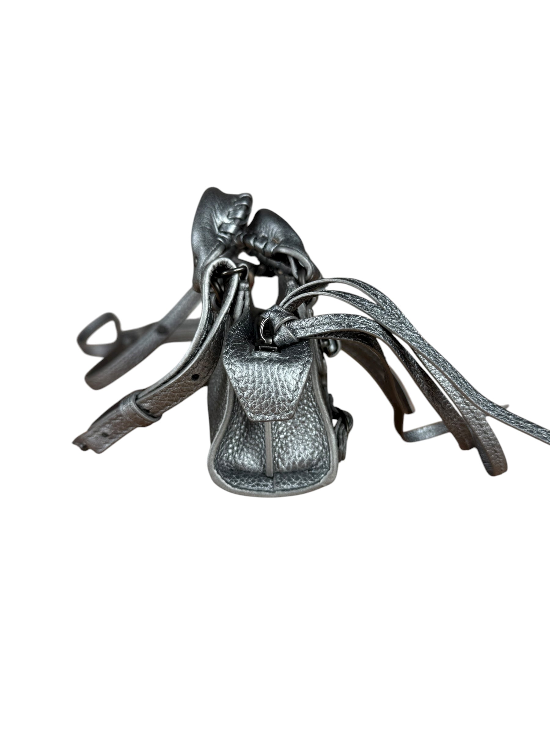 Balenciaga Nano City Bag Silver