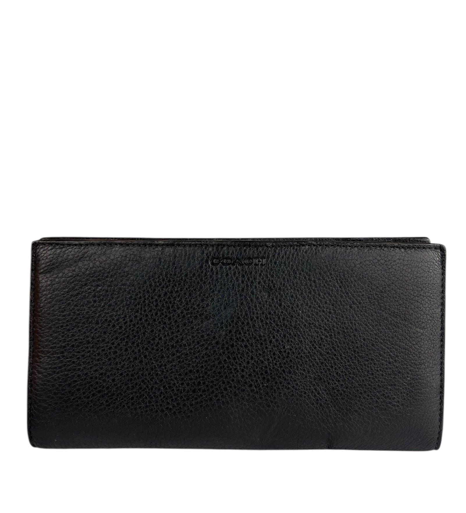 Coach Black Leather Long Wallet