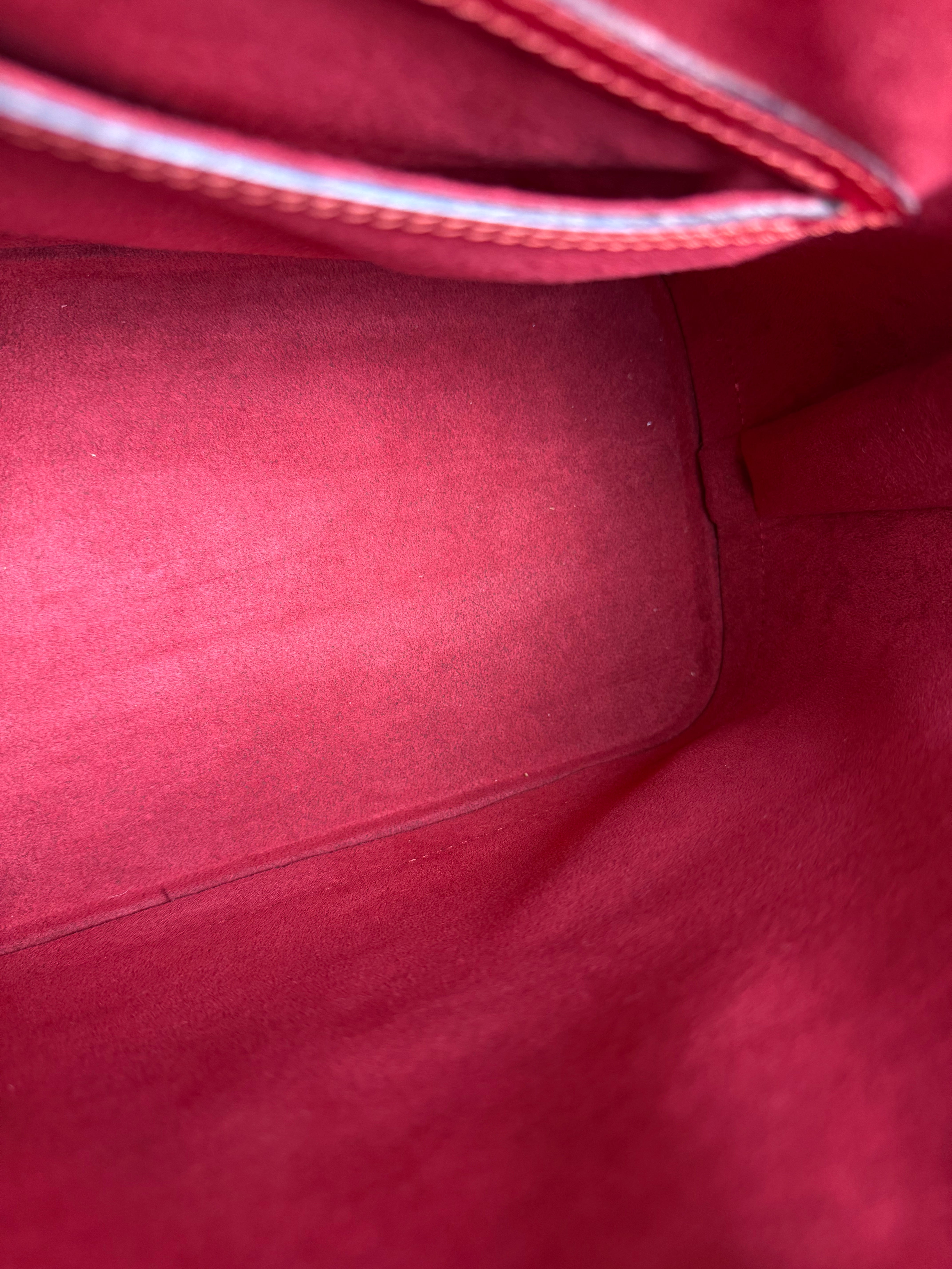 Louis Vuitton Red Epi Alma Handbag