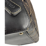 Chanel Vintage Black Leather Wild Stitch Bowler Handbag 2001