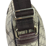 Gucci Brown Leather Trim Supreme Crossbody Bag