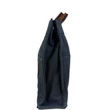 Hermes Vintage Blue/Brown Fourre-Tout Canvas Tote Bag MM