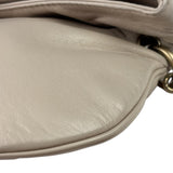 Chanel Cream Leather Cue Ball Foldover Shoulder Bag 2003